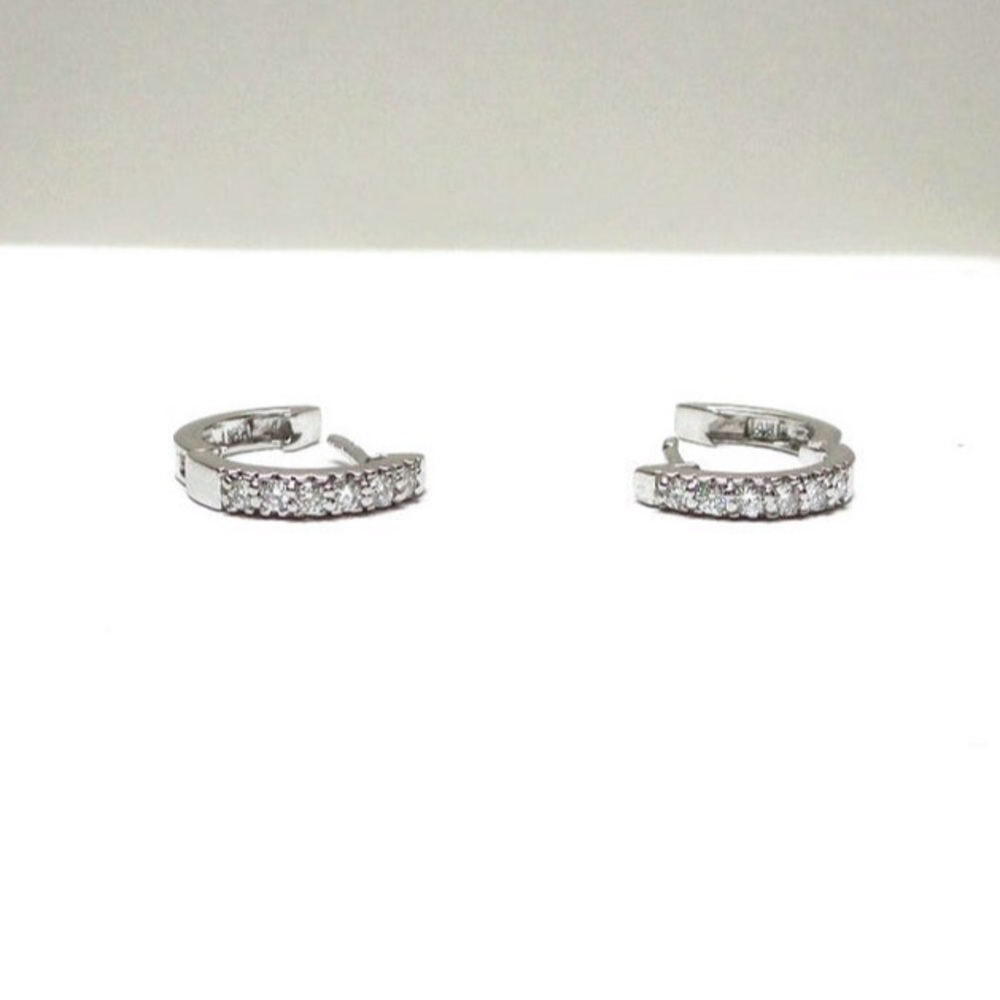 Dainty Diamond “Huggie” Earrings / 14K Solid Gold
